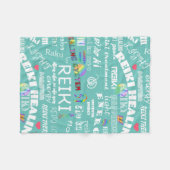 Reiki Words Reiki Blanet Fleecedecke (Vorderseite (Horizontal))