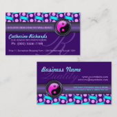 Reiki Yin Yang Lila Visitenkarten Visitenkarte (Vorne/Hinten)