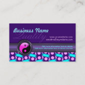 Reiki Yin Yang Lila Visitenkarten Visitenkarte (Rückseite)