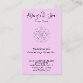 *~* Reiki Yoga-Aquarell-heilige Geometrie Visitenkarte (Rückseite)