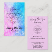 *~* Reiki Yoga-Aquarell-heilige Geometrie Visitenkarte (Vorne/Hinten)