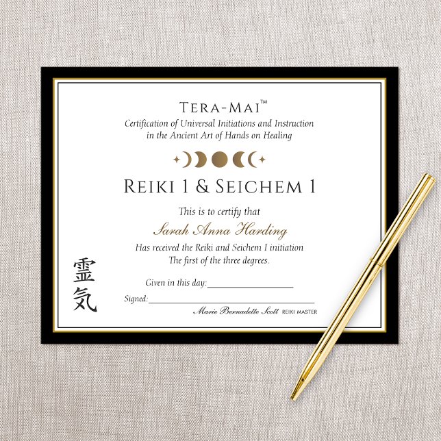 Reiki Yoga Certificate of Completion Award (Von Creator hochgeladen)