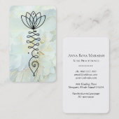 *~* Reiki Yoga Floral Heart Lotus Blume Visitenkarte (Vorne/Hinten)