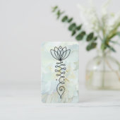 *~* Reiki Yoga Floral Heart Lotus Blume Visitenkarte (Stehend Vorderseite)