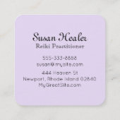 *~* Reiki Yoga-heilendes Energie-Heiler-Licht Quadratische Visitenkarte (Rückseite)