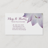 *~* Reiki Yoga Lotus Energy Healer Light ausgefüll Visitenkarte (Rückseite)