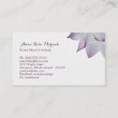 *~* Reiki Yoga Lotus Energy Healer Light Fass Visitenkarte (Rückseite)