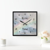 Reiki Zeit Quadratische Wanduhr (Zuhause)