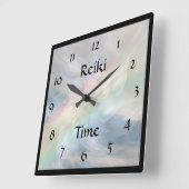 Reiki Zeit Quadratische Wanduhr (Winkel)