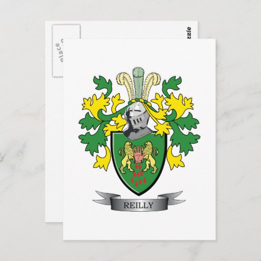 Reilly-Wappen Postkarte (Vorne/Hinten)