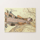Reimage Hokusais japanischer Kirschbaum Puzzle (Horizontal)