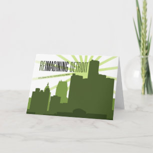 Reimagining Detroit Gruß-Karte Karte