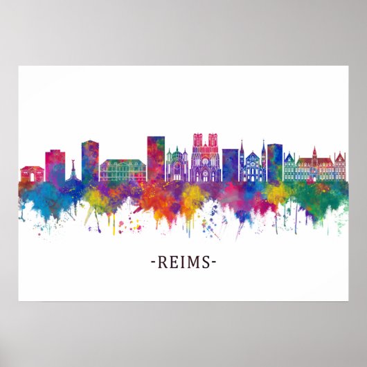 Reims France Skyline Poster (Vorne)