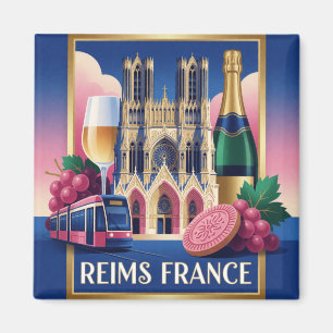 Reims Frankreich Champagne Region Reise Magnet