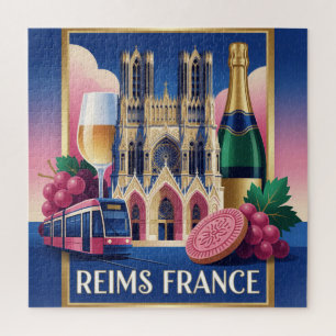 Reims Frankreich Champagne Region Reise Puzzle