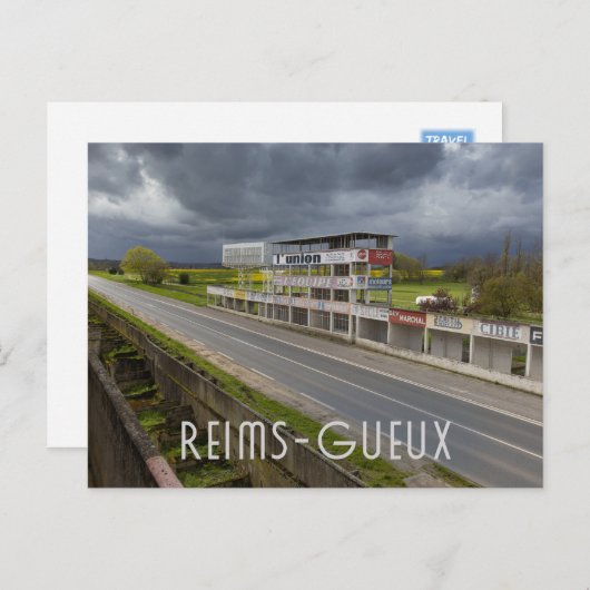 Reims-Gueux Race Circuit, Frankreich Postkarte (Vorne/Hinten)