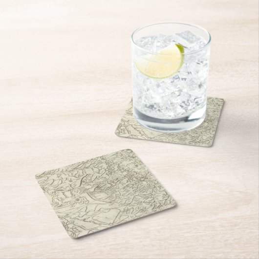 Reims Rechteckiger Pappuntersetzer (Vor Ort)