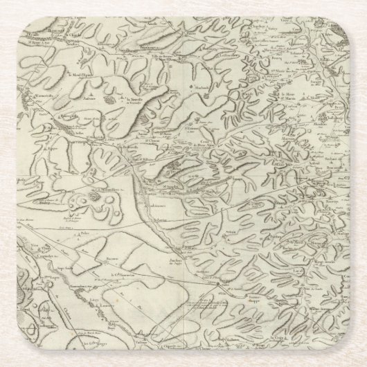 Reims Rechteckiger Pappuntersetzer (Vorderseite)