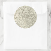 Reims Runder Aufkleber (Tasche)