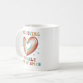 Rein aus spitziger Lebensfreude überleben Kaffeetasse (Vorderseite Links)