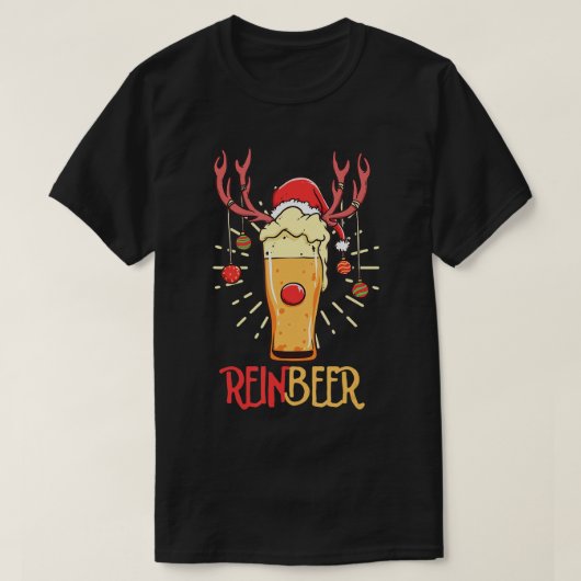Rein-Beer Rentier Beer Lover Weihnachtsfeier T-Shirt (Design vorne)