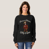 Rein des Herzens Dumm der Gans Sweatshirt (Vorne ganz)