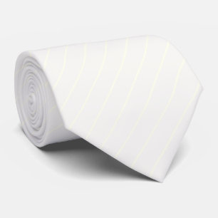 Rein Weiß mit Elfenbeinweiße Pinstripes Krawatte