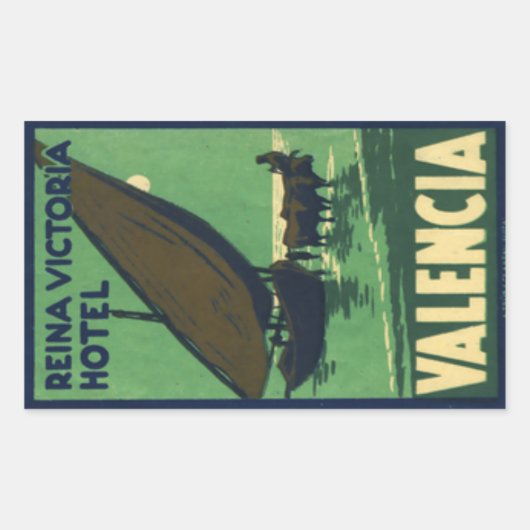 Reina Victoria Hotel Valencia Rechteckiger Aufkleber (Vorderseite)