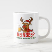 Reinbeer Funny Christmas Reindeer Beer Mug  Jumbo-Tasse (Rechts)