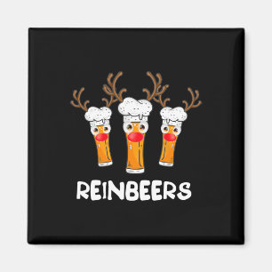 Reinbeers Funny Reindeer Beer Christmas Drink X Magnet