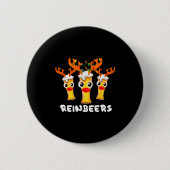 Reinbeers Funny Reindeer Beer Christmas Drinking X Button (Vorderseite)
