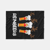 Reinbeers Funny Reindeer Beer Christmas Drinking X Fleecedecke (Vorderseite (Horizontal))
