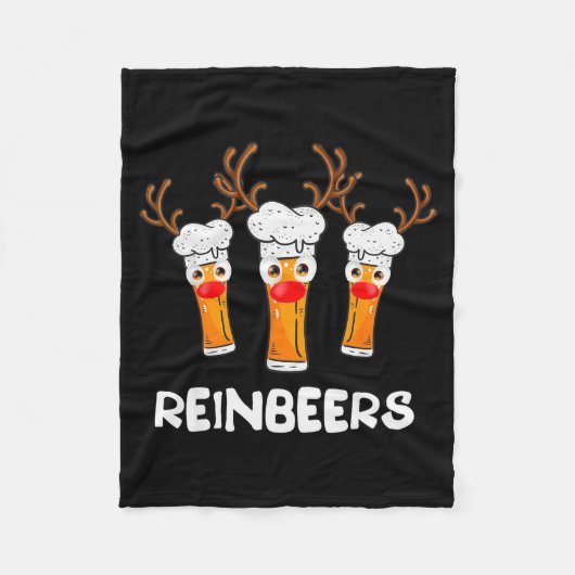 Reinbeers Funny Reindeer Beer Christmas Drinking X Fleecedecke (Vorderseite)