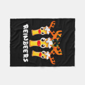 Reinbeers Funny Reindeer Beer Christmas Drinking X Fleecedecke (Vorderseite (Horizontal))