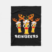 Reinbeers Funny Reindeer Beer Christmas Drinking X Fleecedecke (Vorderseite)
