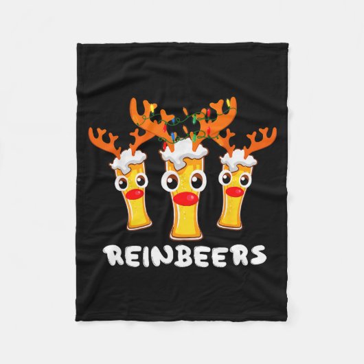 Reinbeers Funny Reindeer Beer Christmas Drinking X Fleecedecke (Vorderseite)