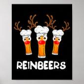 Reinbeers Funny Reindeer Beer Christmas Drinking X Poster (Vorne)