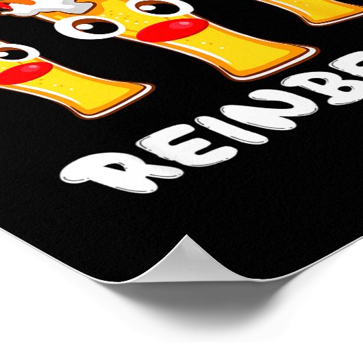 Reinbeers Funny Reindeer Beer Christmas Drinking X Poster (Ecke)