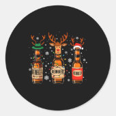 Reinbeers Funny Reindeer Beer Christmas Drinking X Runder Aufkleber (Vorderseite)