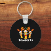 Reinbeers Funny Reindeer Beer Christmas Drinking X Schlüsselanhänger (Vorderseite)