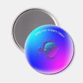 Reinblasen-Purpletang Magnet (Vorderseite/Rückseite)