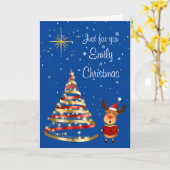 Reindee Christmas Carol Singer Grußkarte Karte (Gelbe Blume)