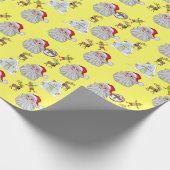 Reindee Christmas Santa Claus Elf Wrapping Paper Geschenkpapier (Ecke)