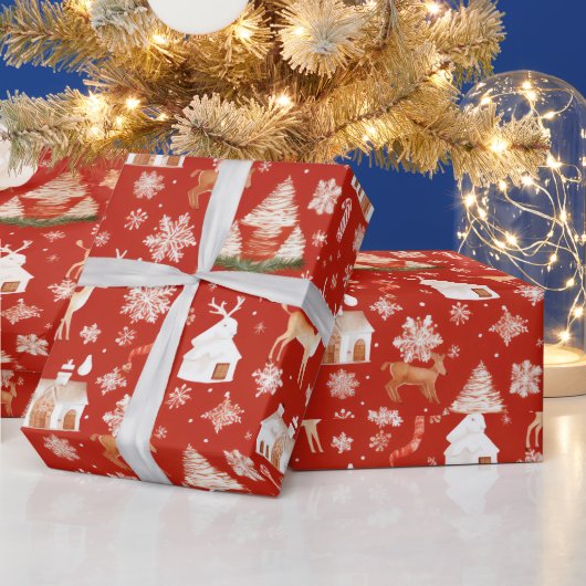 Reindee Snowflakes Land Weihnachten Geschenkpapier (Feiertage)