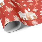 Reindee Snowflakes Land Weihnachten Geschenkpapier (Rolleneckpunkt)