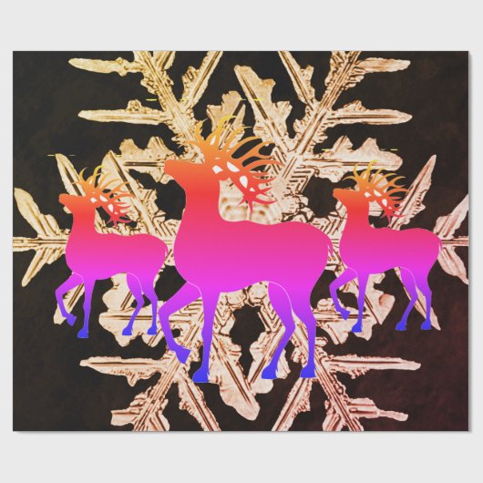 REINDEE UND BENTLEY SNOWFLAKE Wrapping Paper Geschenkpapier (Flach)