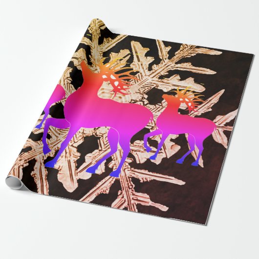 REINDEE UND BENTLEY SNOWFLAKE Wrapping Paper Geschenkpapier (Ungerollt)