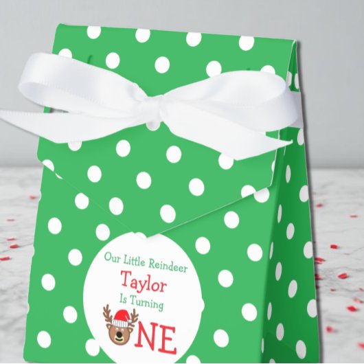 Reindeer 1. Geburtstag Geschenkschachtel