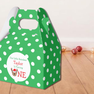Reindeer 1. Geburtstag Geschenkschachtel