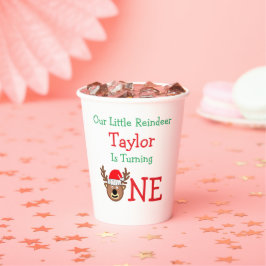 Reindeer 1. Geburtstag Pappbecher